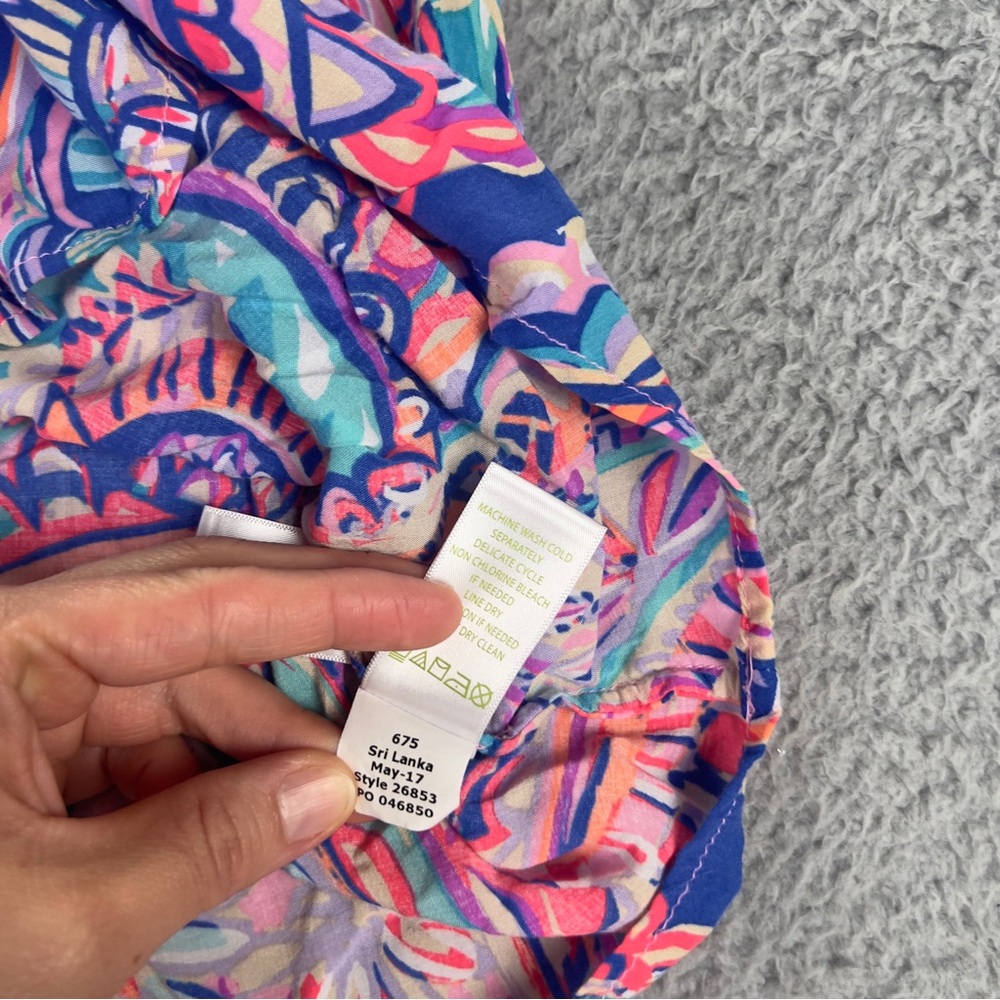 Lilly Pulitzer Stacey Top Womens Small Multicolor Sleeveless Preppy Casual Rayon - Picture 5 of 6